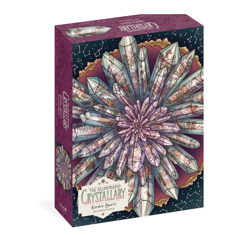 NWT The Illustrated Crystallary Puzzle: Garden Quartz (750 Pieces)